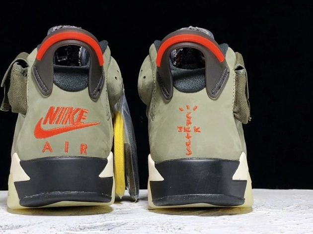 Rep CN1084-200 Travis Medium Scott x Air 6 Olive Jordan 0720